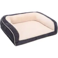 Markenlos Lit de luxe pour chien en simili cuir souple