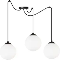Light11 HOME Suspension araignée sphérique noire 15 cm – Suspension LED moderne à plusieurs bras