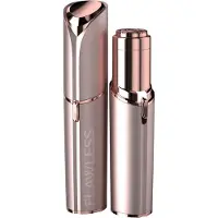 Genius Finishing Touch Flawless Face, rasoir féminin rechargeable avec tête de rasage hypoallergénique, 2 embouts de rechange inclus, blanc