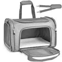 Azomor : sac de transport pour animaux pliable et confortable, doté d'un filet respirant et d'une bandoulière