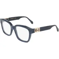 Ferragamo Lunettes de vue - - SF3040 - Acétate - Blue horn - Femme