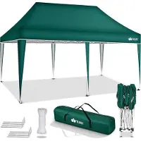 Markenlos Tente imperméable 3 x 6 m | Tente de jardin avec protection UV et système de déploiement | Idéale pour le jardin et le camping