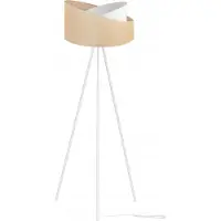 Light11 HOME Lampadaire, trépied, métal, abat-jour en jute, 45 cm