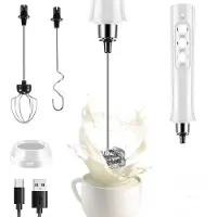 OEM Mousseur à lait électrique - 3 vitesses - Recharge USB - Blanc 3-Garten