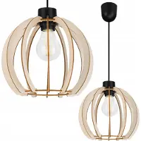 Light11 HOME Suspension moderne en bois avec éclairage LED