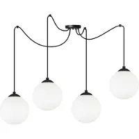Light11 HOME Suspension en forme d'araignée avec boules noires de 15 cm – Lampe suspendue LED moderne au design élégant