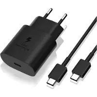 Samsung Chargeur EP-TA800B 25 W avec câble USB-C 1 M noir (en vrac)