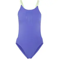 Adidas Ripstream 3 Stripes Tie Back Swimsuit Violet 32 Femme