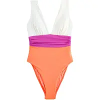 Next Maillot de bain orange / fuchsia / blanc