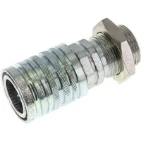 Tameson Acier DN 12.5 Coupleur hydraulique Manchon 20 mm S Bague de compression Cloison ISO 7241-1 A/8434-1 D 20.5mm