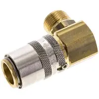 Tameson Laiton DN 9 Coupleur de moule Douille G 3/8 pouce filets mâles Protection contre le déverrouillage 90-deg