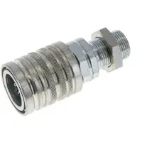 Tameson Acier DN 12.5 Coupleur hydraulique Manchon 14 mm S Bague de compression Cloison ISO 7241-1 A/8434-1 D 20.5mm