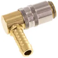 Tameson Laiton DN 6 (Euro) Manchon d'accouplement d'air 9 mm Pilier de tuyau 90-deg