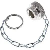 Tameson NPT 1/4" Capuchon anti-poussière en aluminium pour manchon d'accouplement avec chaîne