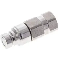 Tameson Bouchon hydraulique DN 6 à face plate en acier inoxydable G 1/4 pouce filetage femelle ISO 16028 D 16.2mm