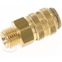 Tameson Coupleur d'air en laiton DN 6 (Micro) Douille G 1/4 pouce mâle à double obturation