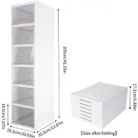 OEM Boîte à chaussures - Pliable - 3/6 compartiments - Grande capacité - Empilable