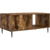 vidaXL Table basse Chêne fumé 90 x 50 x 40 cm Bois composite