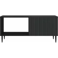 vidaXL Table basse noire 90 x 50 x 40 cm en aggloméré