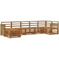 vidaXL Ensemble de salon de jardin 6 pièces en bois d'acacia massif, finition naturelle