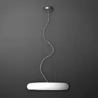 Lucis Suspension LED en verre Forum au design intemporel, Variante : 34,8 W LED, Ø 500 mm, 4000 K