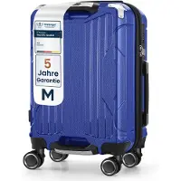 4FLY Valise rigide Carbo ABS+PC 20 pouces (bagage à main) – Taille M – Bleu foncé