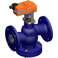 Belimo Vanne à Globe DN80 Bride 18mm Course Kvs90 24VAC/DC 150s 2/3-points 1000N IP54 H679N/NV24A-TPC