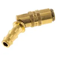 Tameson Laiton DN 6 Embout de raccord de moule 9,5 mm Pilier de tuyau Protection contre le déverrouillage Double obturation 45-deg