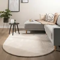 NATURL. Tapis ovale à poils courts – Cozy Crème | 140x200cm | Ovale | Pile courte