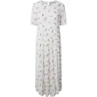 Pieces Evie Ankle Short Sleeve Long Dress Blanc S Femme