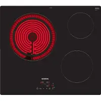 Siemens Table de cuisson vitrocéramique 60cm 3 feux 5700w noir - - ET61RBKB8E - iq300