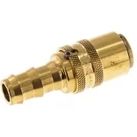 Tameson Raccord de moule en laiton DN 9 Douille de 12,7 mm Pilier de tuyau Protection contre le déverrouillage Double obturation