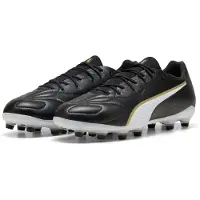 Puma Unisexe, Chaussures de football, KING 20 MATCH FG/AG (44), Or, Blanc, Noir