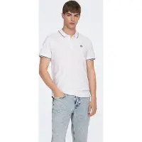 Only & Sons T-Shirt 'Fletcher' noir / blanc