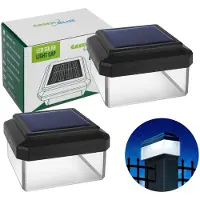 Greenblue 2 capuchons pour poteaux, capuchons LED solaires 60 x 60 mm
