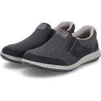 Rieker Chaussons pour hommes, modèle Namur, couleur noire, pour un usage décontracté