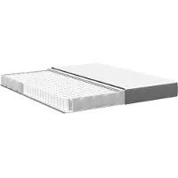 vidaXL Matelas de lit avec matelas Gris clair 180 x 200 cm Tissu