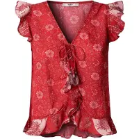 Pepe Jeans pour femme. PL3051410 Top Crystal rouge (L), Casuel, Coton, Sans manches / bretelles