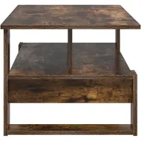 vidaXL Table basse en bois imitation chêne fumé, 90 x 50 x 40 cm