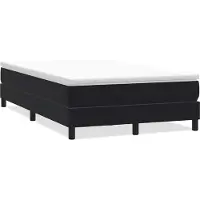 vidaXL Lit boxspring sans matelas noir 120x210 cm velours