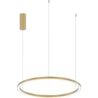 LUCE Design HOOP Lampe LED à suspendre en aluminium doré avec fonction CCT 80 cm.