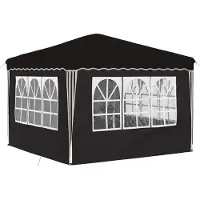 vidaXL Tente de réception pliable 288 x 288 x 245 cm, tissu Oxford noir