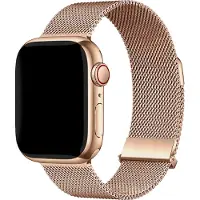 IMoshion Bracelet magnétique milanais pour Apple Watch | 44/45/46/49 mm - Rose Gold