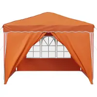 vidaXL Tente de réception pliable 288 x 288 x 245 cm, orange, tissu Oxford