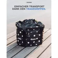 OEM Remorque de vélo facile à plier pour montage à l'avant - compacte - monobloc - noire - fibre synthétique