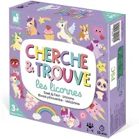 Janod Jeu d'adresse Mon premier Cherche et Trouve Licornes