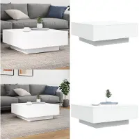 DKD Home Decor Table basse blanche 80x80x31 cm bois composite