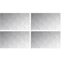 vidaXL Escalier Escalier à angle droit 4 pcs Argent 70 x 40 cm Aluminium