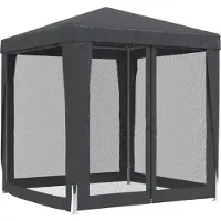 vidaXL Tente de réception avec 10 éléments latéraux en maille Anthracite 6x4 m HDPE