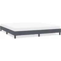 vidaXL Cadre de lit sans matelas gris foncé 200x210 cm velours